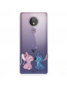 Funda para Motorola Moto G7 Power Oficial de Disney Angel & Stitch Beso - Lilo & Stitch