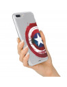Funda para Alcatel 1B 2020 Oficial de Marvel Capitán América Escudo Transparente - Marvel