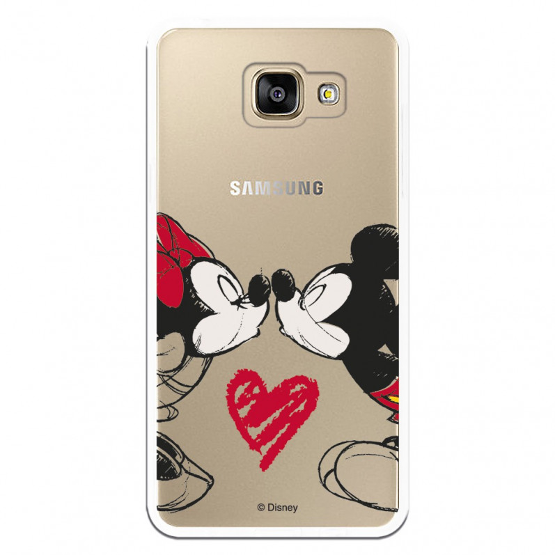 Carcasa Oficial Mikey Y Minnie Beso Clear para Samsung Galaxy A5 2016- La Casa de las Carcasas
