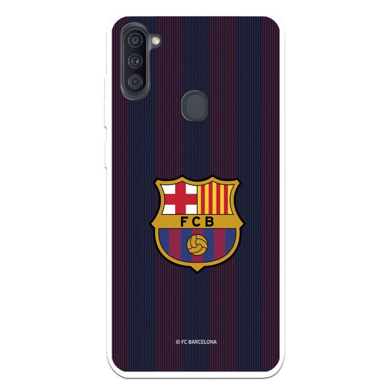 Funda para Samsung Galaxy M11 del Barcelona Rayas Blaugrana - Licencia Oficial FC Barcelona