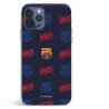 Funda para iPhone 12 del Barcelona Escudo Patrón Rojo y Azul - Licencia Oficial FC Barcelona