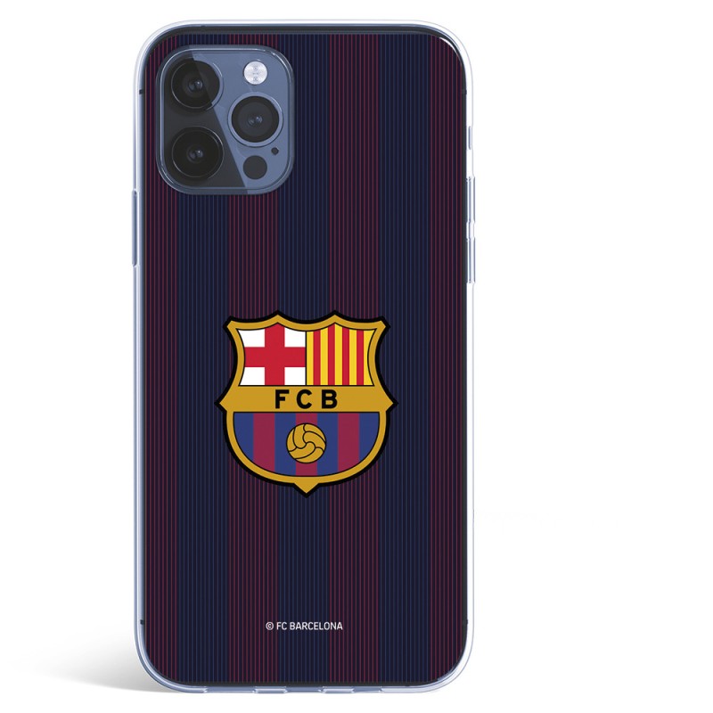 Funda para iPhone 12 del Barcelona Rayas Blaugrana - Licencia Oficial FC Barcelona