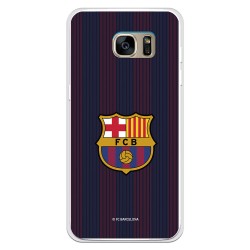 Funda para Samsung Galaxy S7 Edge del Barcelona Rayas Blaugrana - Licencia Oficial FC Barcelona