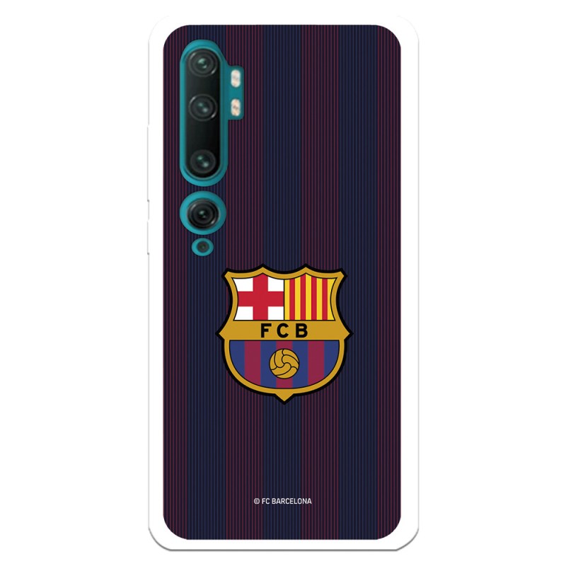 Funda para Xiaomi Mi Note 10 del Barcelona Rayas Blaugrana - Licencia Oficial FC Barcelona