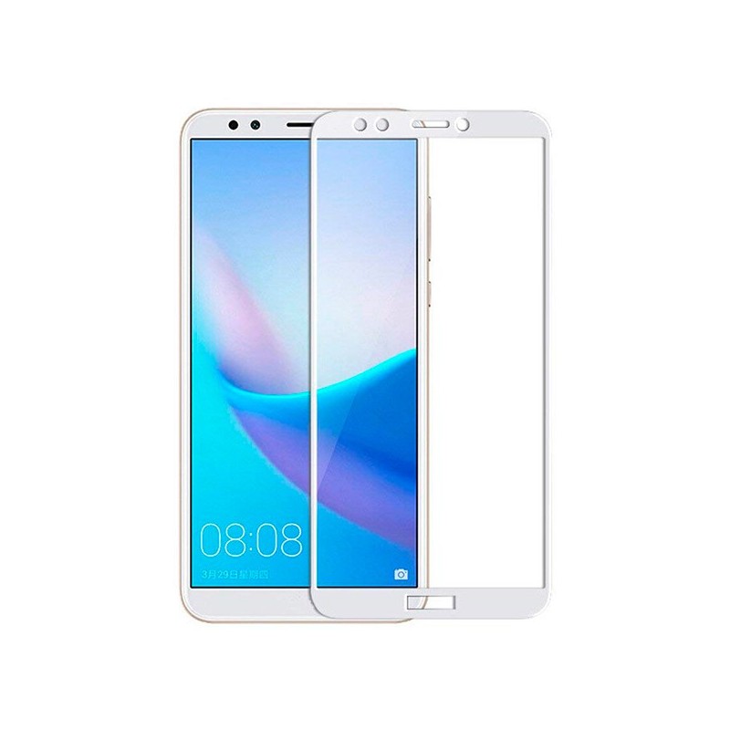 Cristal Templado Completo Blanco para Huawei Y5 2018