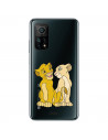 Funda para Xiaomi Mi 10T Oficial de Disney Simba y Nala Silueta - El Rey León
