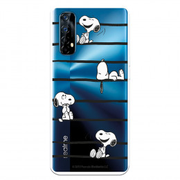 Funda para Realme 7 Oficial de Peanuts Snoopy rayas - Snoopy