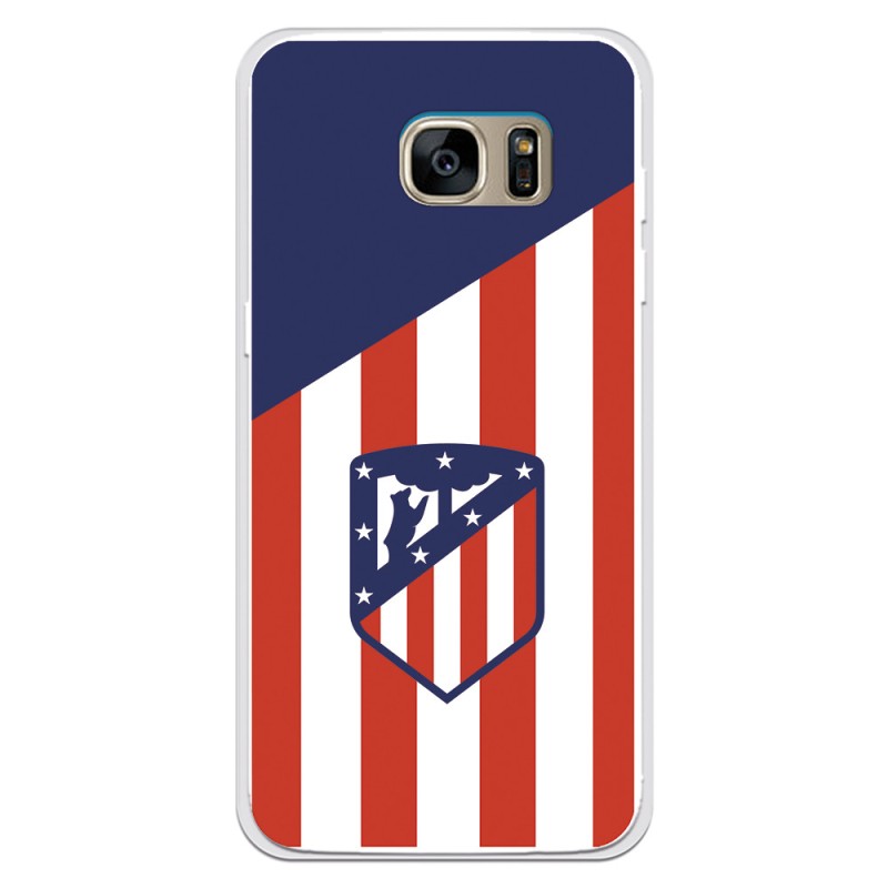 Funda para Samsung Galaxy S7 Edge del Atleti Escudo Fondo Atletico - Licencia Oficial Atlético de Madrid