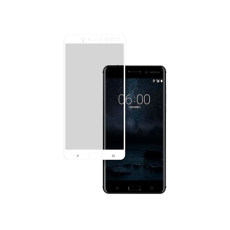 Cristal Templado Completo Blanco para Nokia 6