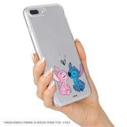 Funda para iPhone 12 Oficial de Disney Angel & Stitch Beso - Lilo & Stitch