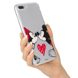 Funda para iPhone 12 Oficial de Disney Mickey y Minnie Beso - Clásicos Disney