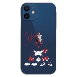 Funda para iPhone 12 Oficial de Disney Mickey y Minnie Love - Clásicos Disney