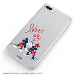 Funda para iPhone 12 Oficial de Disney Mickey y Minnie Love - Clásicos Disney