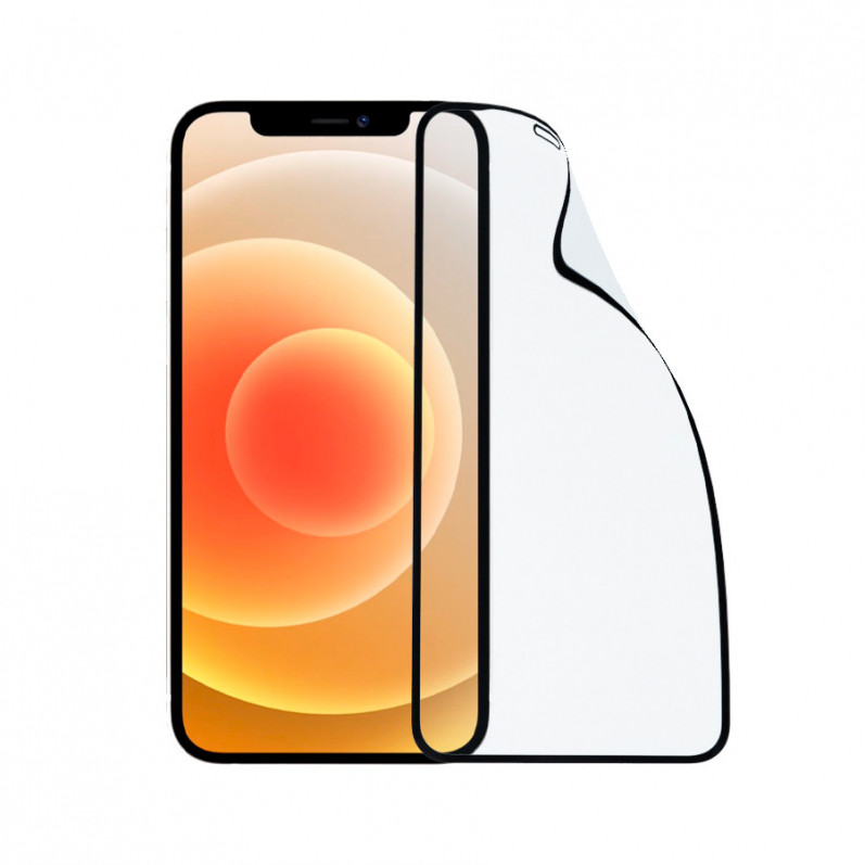 Vetro Temperato Completo Nero Infrangibile per iPhone 12 Pro Max