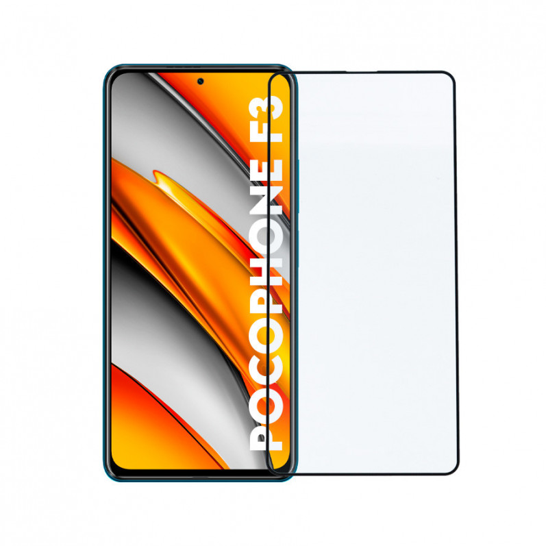 Vetro Temperato Completo Nero per Xiaomi Poco F3