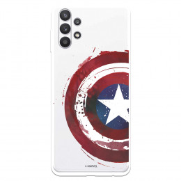 Funda para Samsung Galaxy A32 5G Oficial de Marvel Capitán América Escudo Transparente - Marvel