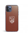 Cover per iPhone 12 Pro del Atleti Stemma Argentato Sfondo - Licenza Ufficiale Atlético de Madrid