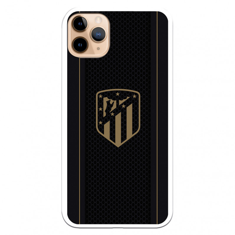 Cover per iPhone 11 Pro Max del Atleti Stemma Dorato Sfondo Nero - Licenza Ufficiale Atlético de Madrid