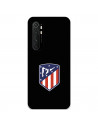 Cover per Xiaomi Mi Note 10 Lite del Atleti Stemma Sfondo Nero - Licenza Ufficiale Atlético de Madrid