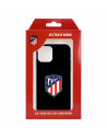 Cover per Xiaomi Mi Note 10 Lite del Atleti Stemma Sfondo Nero - Licenza Ufficiale Atlético de Madrid