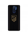 Cover per Xiaomi Redmi 9 del Atleti Stemma Dorato Sfondo Nero - Licenza Ufficiale Atlético de Madrid
