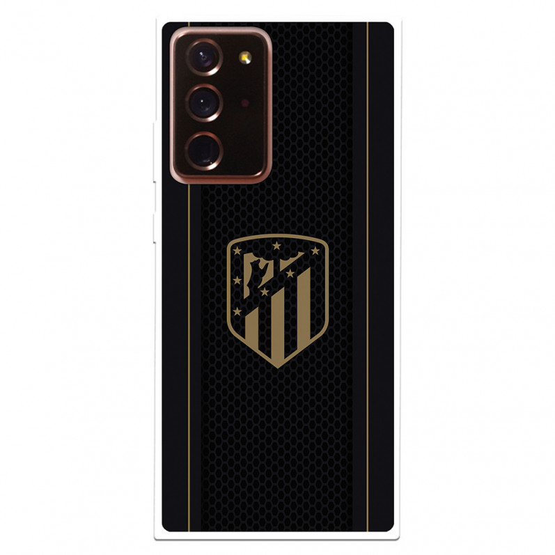 Cover per Samsung Galaxy Note 20 Ultra del Atleti Stemma Dorato Sfondo Nero - Licenza Ufficiale Atlético de Madrid