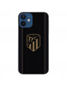 Cover per iPhone 12 Mini del Atleti Stemma Dorato Sfondo Nero - Licenza Ufficiale Atlético de Madrid