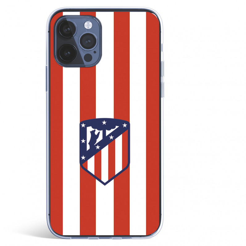 Cover per iPhone 12 del Atleti Stemma Biancorosso - Licenza Ufficiale Atlético de Madrid