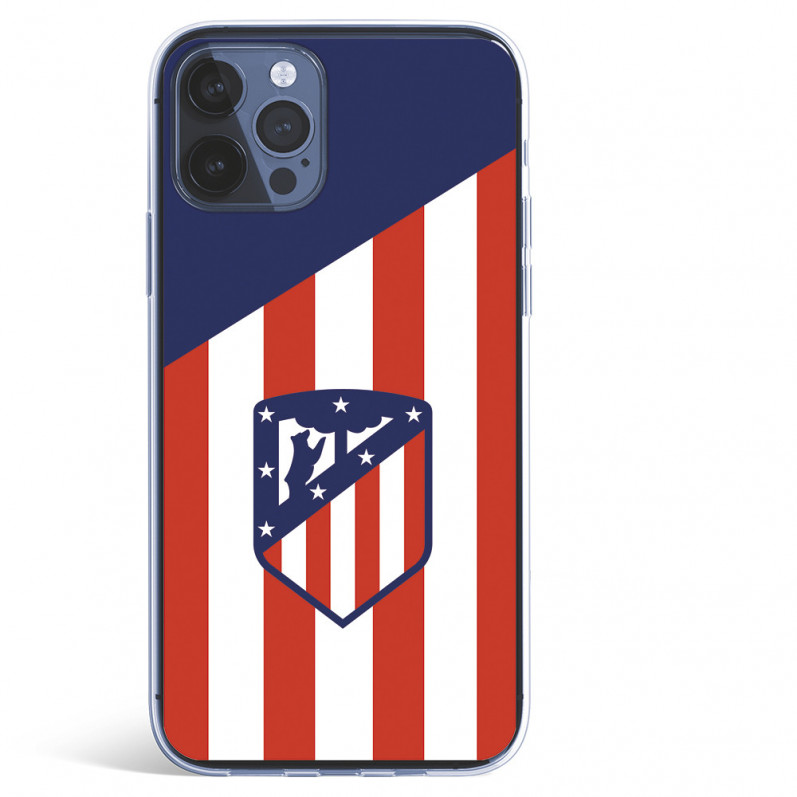 Cover per iPhone 12 Pro Max del Atleti Stemma Sfondo Atletico - Licenza Ufficiale Atlético de Madrid
