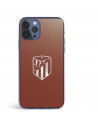 Cover per iPhone 12 Pro Max del Atleti Stemma Argentato Sfondo - Licenza Ufficiale Atlético de Madrid