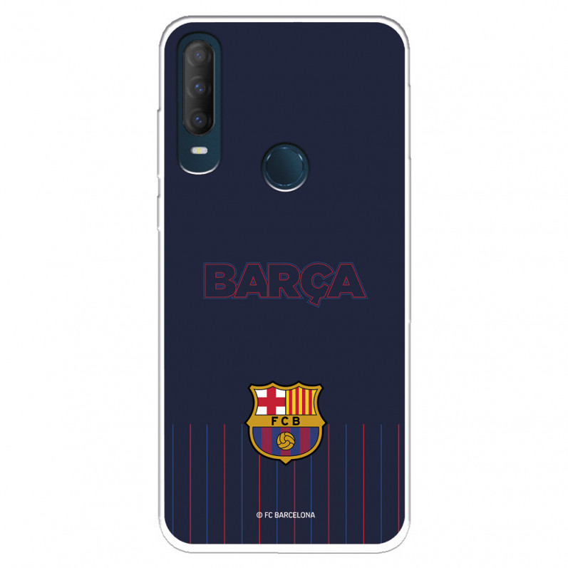 Cover per Alcatel 1S 2020 del Barcelona Barsa Sfondo Blu - Licenza Ufficiale FC Barcelona