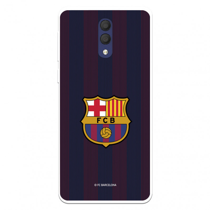 Cover per Alcatel 1X 2019 del Barcelona Strisce Blaugrana - Licenza Ufficiale FC Barcelona