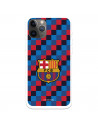 Cover per iPhone 11 Pro del Barcelona Stemma Sfondo Quadretti - Licenza Ufficiale FC Barcelona