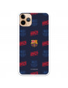 Cover per iPhone 11 Pro Max del Barcelona Stemma Pattern Rosso e Blu - Licenza Ufficiale FC Barcelona