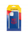 Cover per iPhone 11 Pro Max del Barcelona Stemma Rosso Sfondo Blu - Licenza Ufficiale FC Barcelona