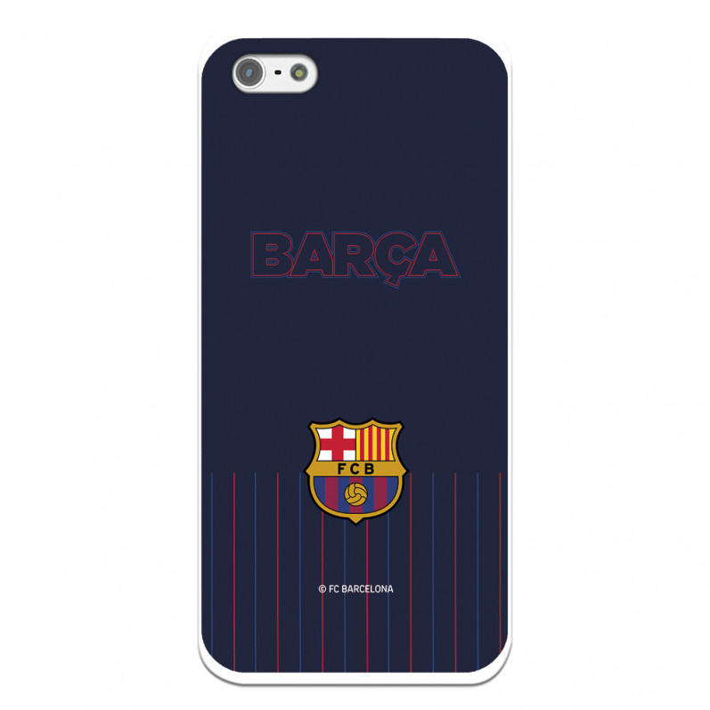 Cover per iPhone 5 del Barcelona Barsa Sfondo Blu - Licenza Ufficiale FC Barcelona