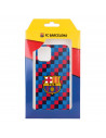 Cover per iPhone 6 del Barcelona Stemma Sfondo Quadretti - Licenza Ufficiale FC Barcelona