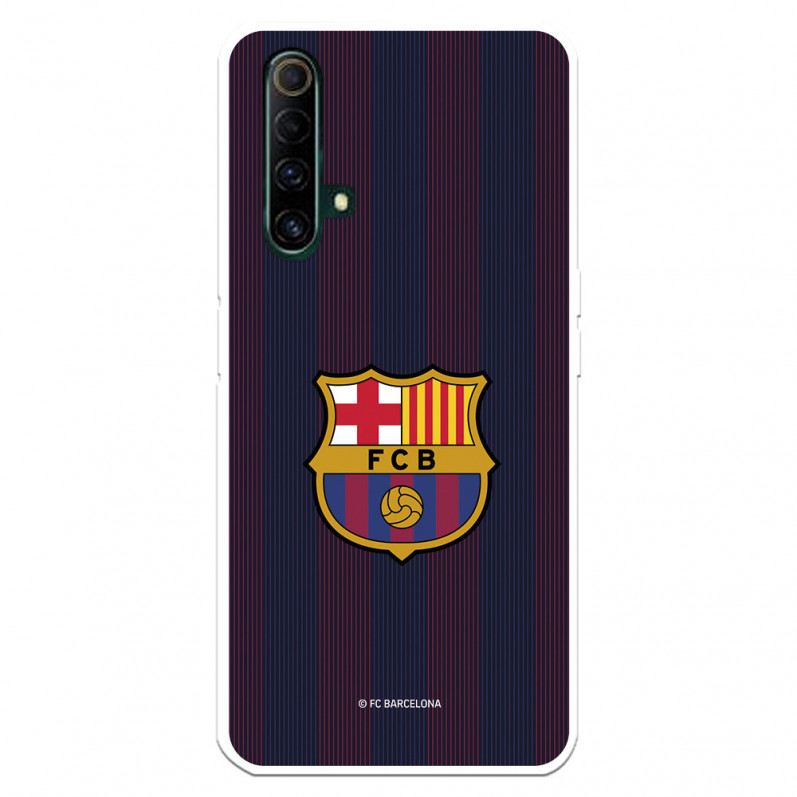 Cover per Realme X50 5G del Barcelona Strisce Blaugrana - Licenza Ufficiale FC Barcelona