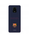 Cover per Xiaomi Redmi Note 9S del Barcelona Barsa Sfondo Blu - Licenza Ufficiale FC Barcelona