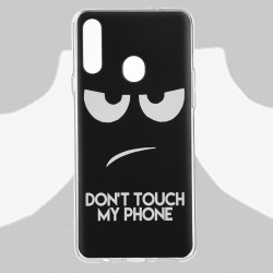 Funda Dibujo Don't Touch My Phone para Samsung Galaxy A20s