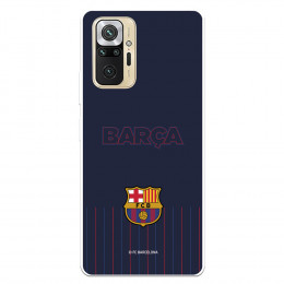Funda para Xiaomi Redmi Note 10 Pro del Barcelona Barsa Fondo Azul - Licencia Oficial FC Barcelona