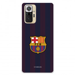 Funda para Xiaomi Redmi Note 10 Pro del Barcelona Rayas Blaugrana - Licencia Oficial FC Barcelona