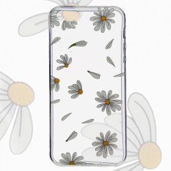 Funda Dibujo Margaritas Blanca para iPhone SE 2016