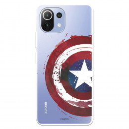 Funda para Xiaomi Mi 11 Lite Oficial de Marvel Capitán América Escudo Transparente - Marvel