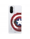 Funda para Xiaomi Poco F3 Oficial de Marvel Capitán América Escudo Transparente - Marvel