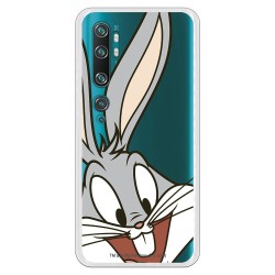 Funda para Xiaomi Mi Note 10 Oficial de Warner Bros Bugs Bunny Silueta Transparente - Looney Tunes