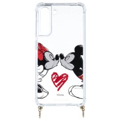 Funda Mickey y Minnie Beso Colgante - Clásicos Disney para Samsung Galaxy S21 FE