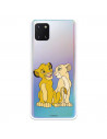 Cover per Samsung Galaxy A81 Ufficiale di Disney Simba e Nala Silhouette - Il Re Leone