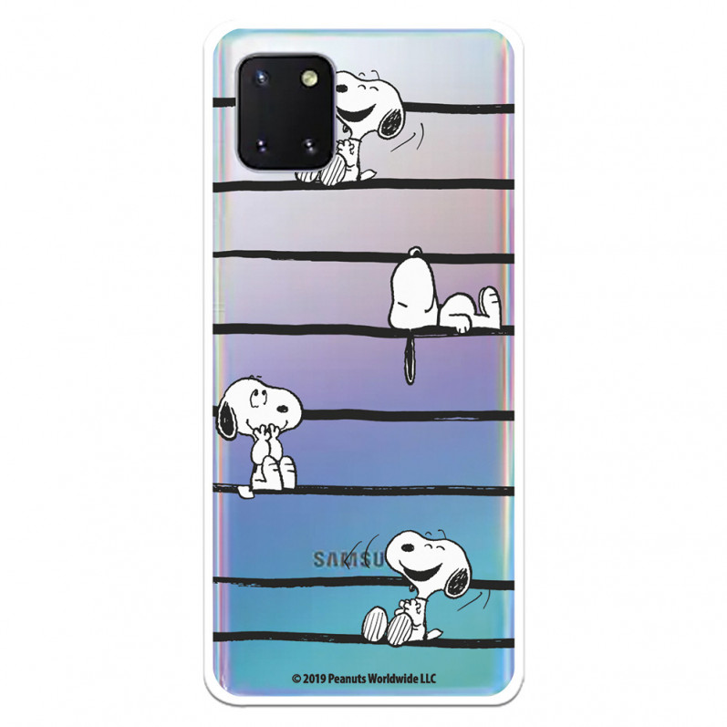 Cover per Samsung Galaxy A81 Ufficiale di Peanuts Snoopy strisce - Snoopy