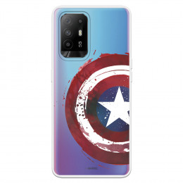 Funda para Oppo A94 5G Oficial de Marvel Capitán América Escudo Transparente - Marvel